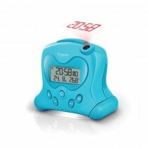 Funkwecker / Atomuhr mit Projektion - blau
