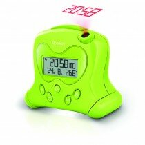 Orologio radiocontrollato con proiezione e allarme sveglia - verde