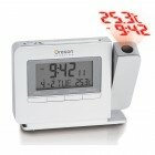 Projektionsfunkuhr mit Innentemperaturanzeige - Silber 