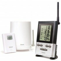 Rain Gauge with Outdoor Thermometer and 9-day Memory